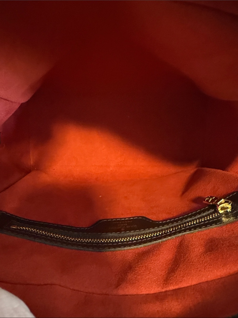 EUC Louis Vuitton Damier Ebene Brera Bag with Dust bag, unbranded leather strap - Picture 11 of 16